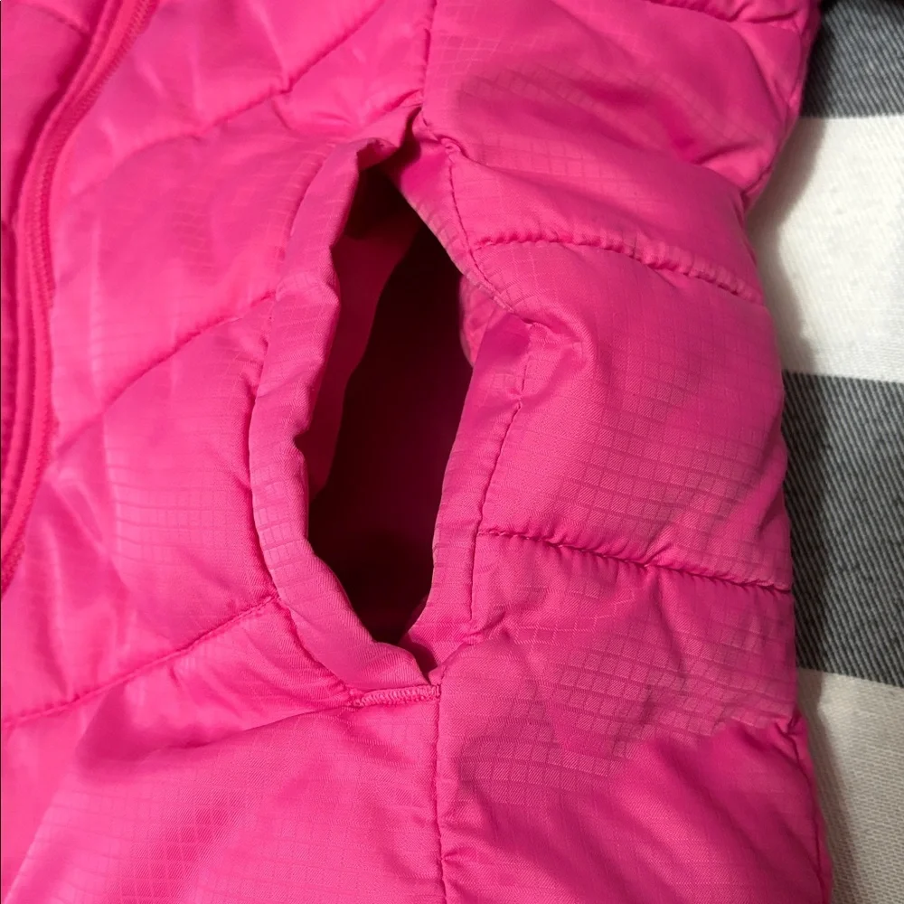 Nike Puffer Quilted Chevron Pink Black Hooded Coat Jacket Sz 2- 3T Girl Toddler